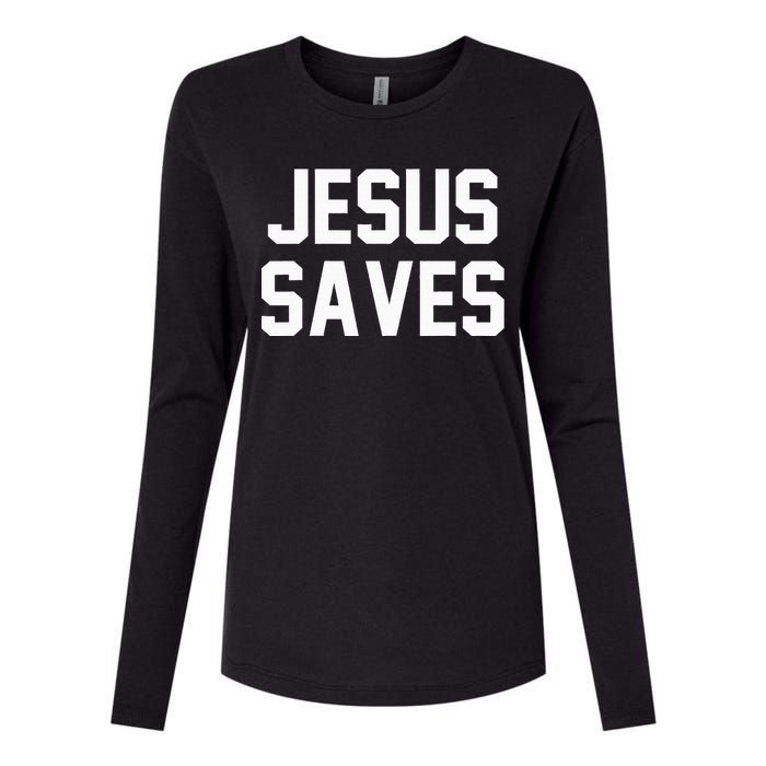 Jesus Saves Christian Faith Trust In God Lord Christ Womens Cotton Relaxed Long Sleeve T-Shirt