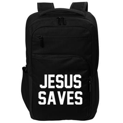 Jesus Saves Christian Faith Trust In God Lord Christ Impact Tech Backpack