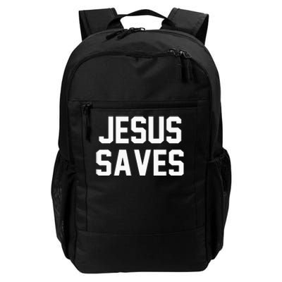 Jesus Saves Christian Faith Trust In God Lord Christ Daily Commute Backpack