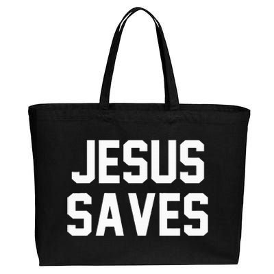 Jesus Saves Christian Faith Trust In God Lord Christ Cotton Canvas Jumbo Tote