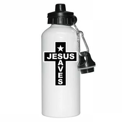 Jesus Saves Christian Faith Bible Cross Aluminum Water Bottle