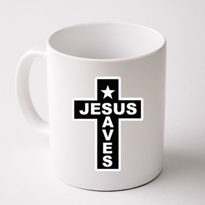 Jesus Saves Christian Faith Bible Cross Coffee Mug