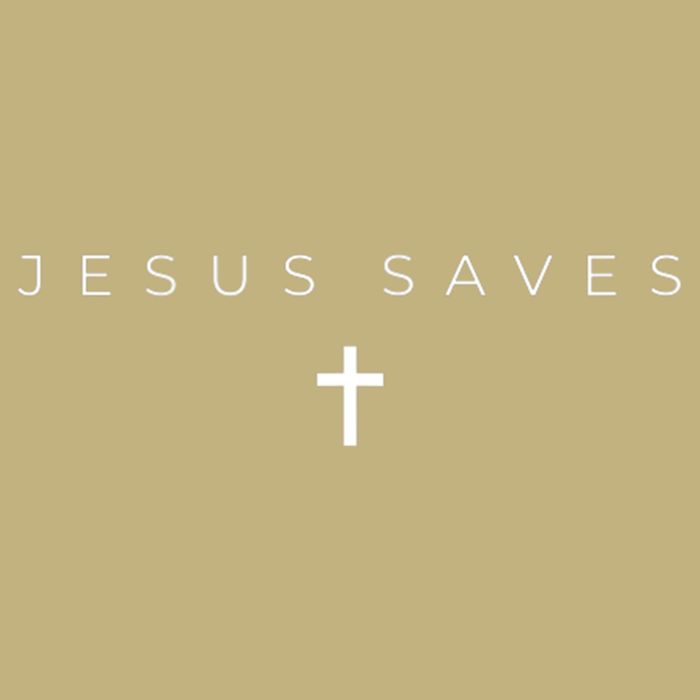 Jesus Saves Cross Subtle Christian Minimal Religious Faith Button