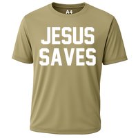 Jesus Saves Christian Faith Trust In God Lord Christ Cooling Performance Crew T-Shirt