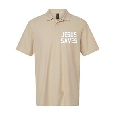 Jesus Saves Christian Faith Trust In God Lord Christ Softstyle Adult Sport Polo