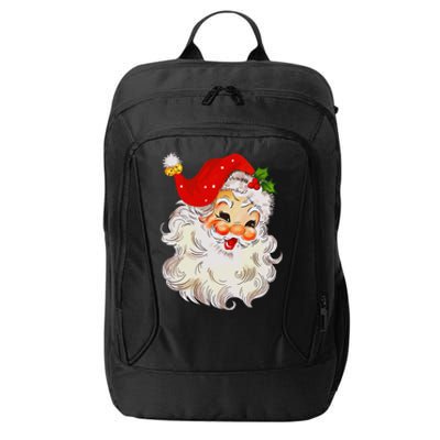 Jolly Santa Claus Face Vintage St. Nick Christmas City Backpack