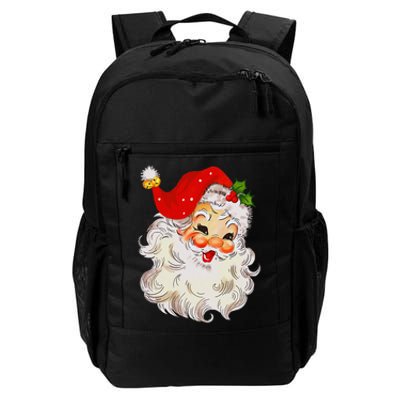 Jolly Santa Claus Face Vintage St. Nick Christmas Daily Commute Backpack