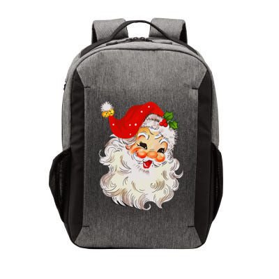 Jolly Santa Claus Face Vintage St. Nick Christmas Vector Backpack