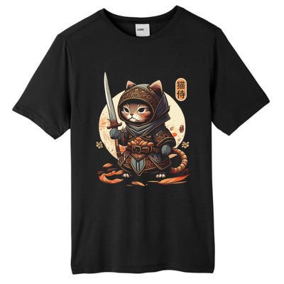 Japanese Samurai Cat Tattoo Kawaii Ninja Cat Ninja Kitten Warriors Tall Fusion ChromaSoft Performance T-Shirt