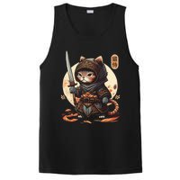 Japanese Samurai Cat Tattoo Kawaii Ninja Cat Ninja Kitten Warriors PosiCharge Competitor Tank