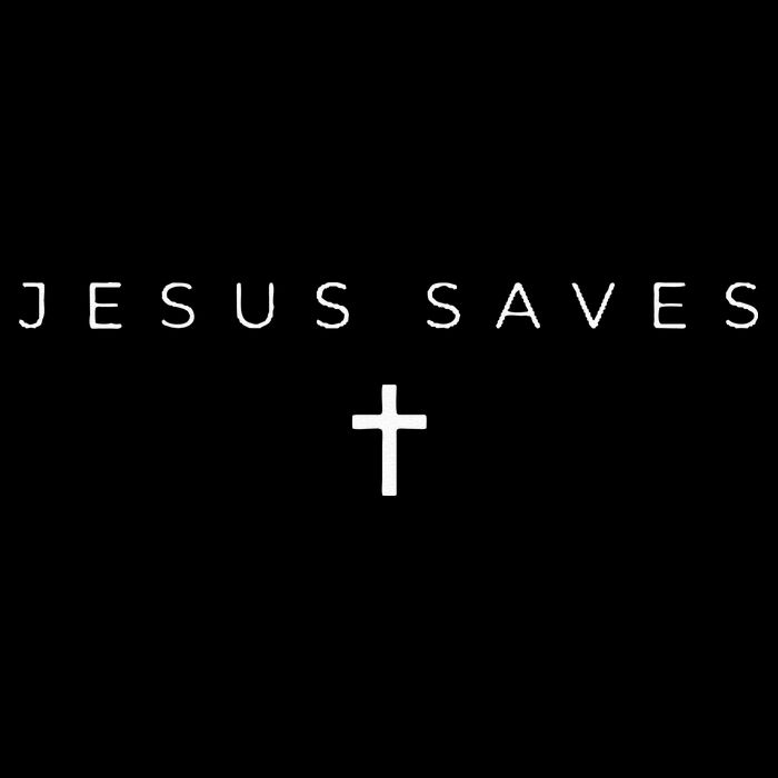 Jesus Saves Cross Subtle Christian Minimal Religious Faith Drawstring Bag