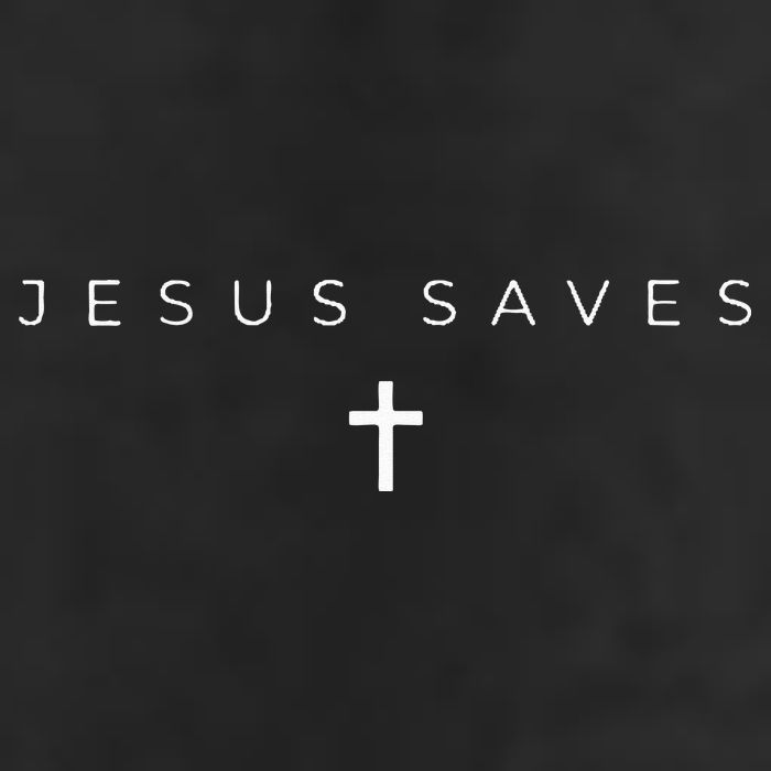 Jesus Saves Cross Subtle Christian Minimal Religious Faith Golf Towel