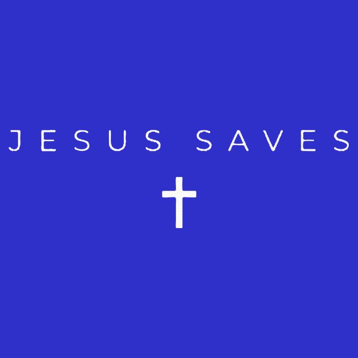 Jesus Saves Cross Subtle Christian Minimal Religious Faith Magnet
