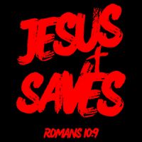 Jesus Saves Christian Faith Bold Red Letters And Cross Cute Premium Sustainable Bucket Hat