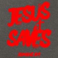 Jesus Saves Christian Faith Bold Red Letters And Cross Cute Premium Cotton Canvas Backpack