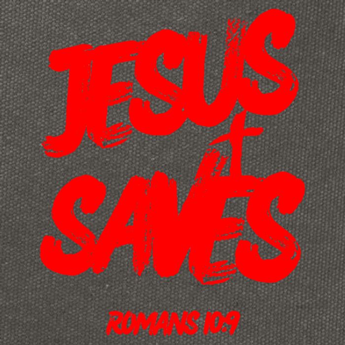 Jesus Saves Christian Faith Bold Red Letters And Cross Cute Premium Cotton Canvas Backpack
