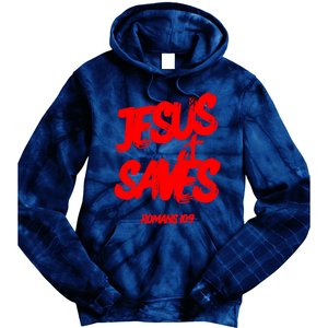 Jesus Saves Christian Faith Bold Red Letters And Cross Cute Premium Tie Dye Hoodie