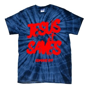 Jesus Saves Christian Faith Bold Red Letters And Cross Cute Premium Tie-Dye T-Shirt