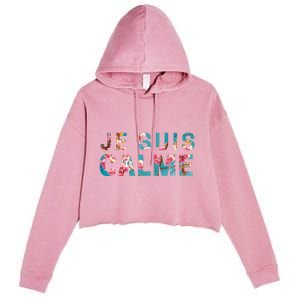 Je Suis Calme Crop Fleece Hoodie