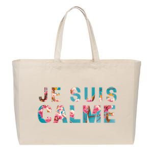 Je Suis Calme Cotton Canvas Jumbo Tote