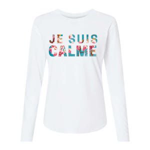 Je Suis Calme Womens Cotton Relaxed Long Sleeve T-Shirt