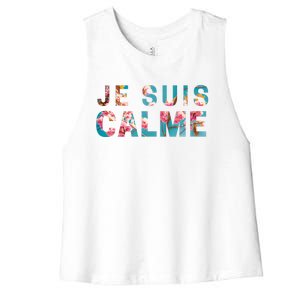 Je Suis Calme Women's Racerback Cropped Tank