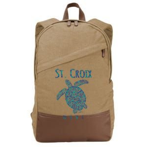 JCombs: St. Croix, USVI, Sea Turtle, Beach Cotton Canvas Backpack