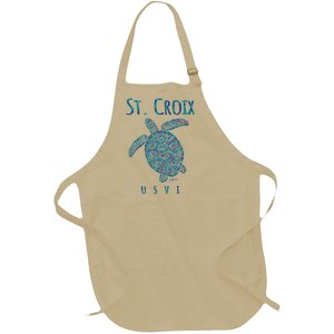 JCombs: St. Croix, USVI, Sea Turtle, Beach Full-Length Apron With Pockets