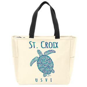 JCombs: St. Croix, USVI, Sea Turtle, Beach Zip Tote Bag