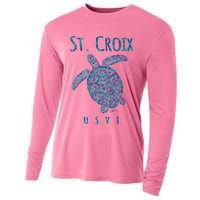 JCombs: St. Croix, USVI, Sea Turtle, Beach Cooling Performance Long Sleeve Crew