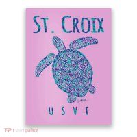 JCombs: St. Croix, USVI, Sea Turtle, Beach Poster