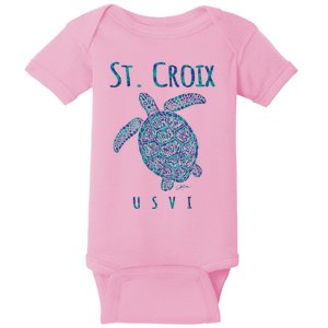 JCombs: St. Croix, USVI, Sea Turtle, Beach Baby Bodysuit