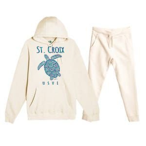 JCombs: St. Croix, USVI, Sea Turtle, Beach Premium Hooded Sweatsuit Set