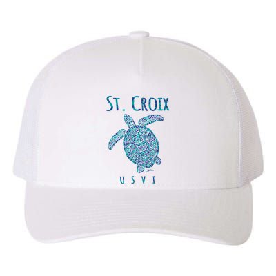 JCombs: St. Croix, USVI, Sea Turtle, Beach Yupoong Adult 5-Panel Trucker Hat