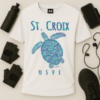 JCombs: St. Croix, USVI, Sea Turtle, Beach Performance Shirt