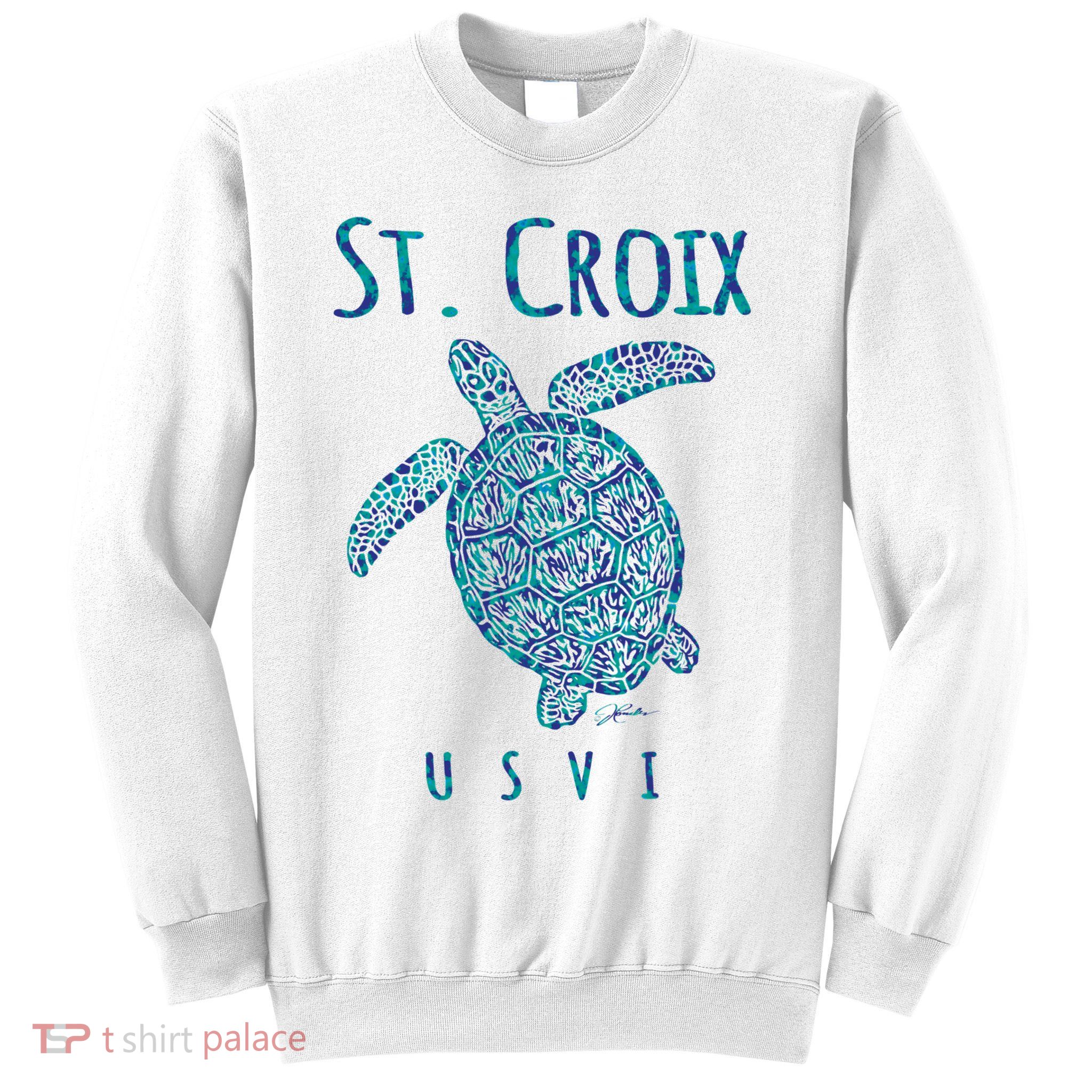 JCombs: St. Croix, USVI, Sea Turtle, Beach Sweatshirt