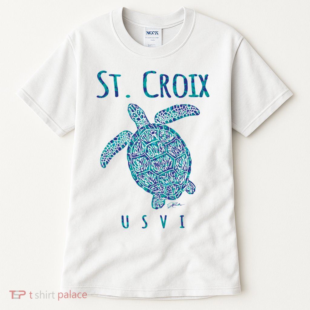 JCombs: St. Croix, USVI, Sea Turtle, Beach Tall T-Shirt