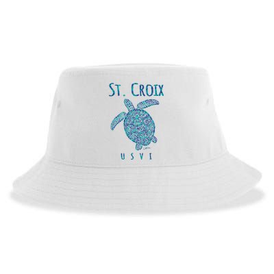 JCombs: St. Croix, USVI, Sea Turtle, Beach Sustainable Bucket Hat