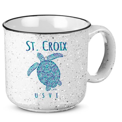 JCombs: St. Croix, USVI, Sea Turtle, Beach 15oz Campfire Ceramic Mug