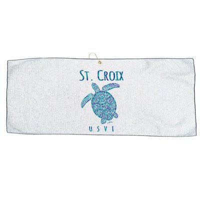 JCombs: St. Croix, USVI, Sea Turtle, Beach Large Microfiber Waffle Golf Towel