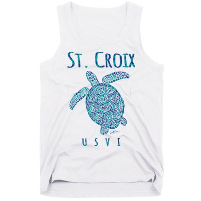 JCombs: St. Croix, USVI, Sea Turtle, Beach Tank Top