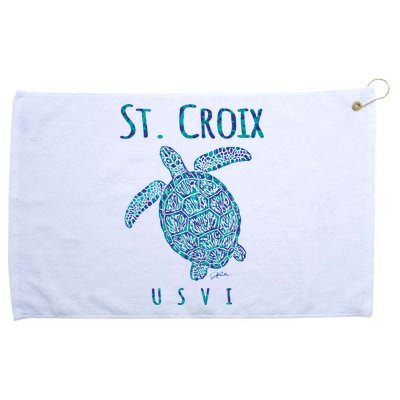 JCombs: St. Croix, USVI, Sea Turtle, Beach Grommeted Golf Towel