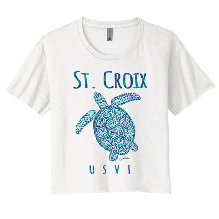 JCombs: St. Croix, USVI, Sea Turtle, Beach Crop Top