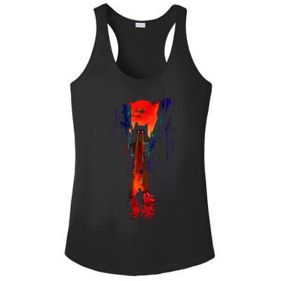 Japanese Sunset Catzilla Ladies PosiCharge Competitor Racerback Tank