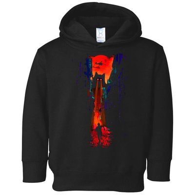 Japanese Sunset Catzilla Toddler Hoodie