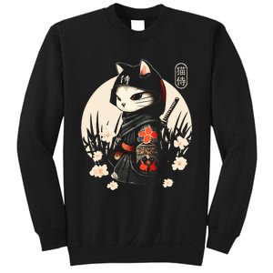 Japanese Samurai Cat Tattoo Kawaii Ninja Cat Sweatshirt