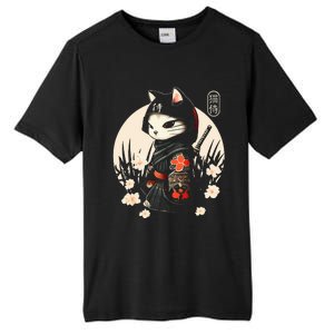 Japanese Samurai Cat Tattoo Kawaii Ninja Cat Tall Fusion ChromaSoft Performance T-Shirt