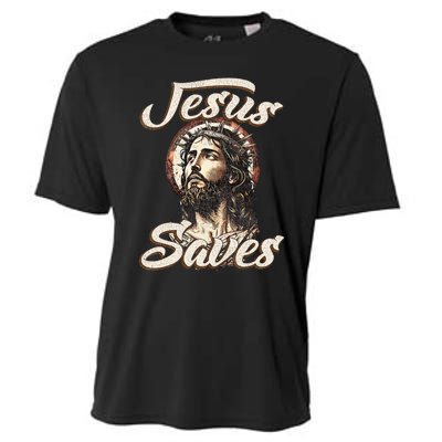 Jesus Saves Christian faith Religious God Believer Cooling Performance Crew T-Shirt