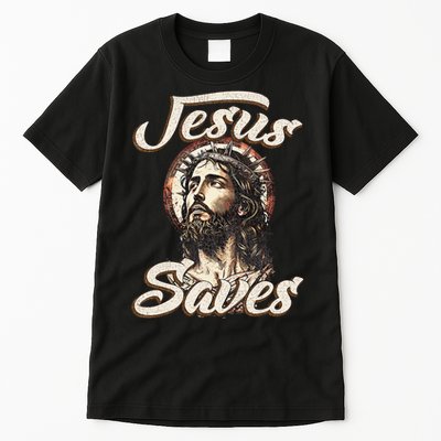 Jesus Saves Christian faith Religious God Believer Tall T-Shirt