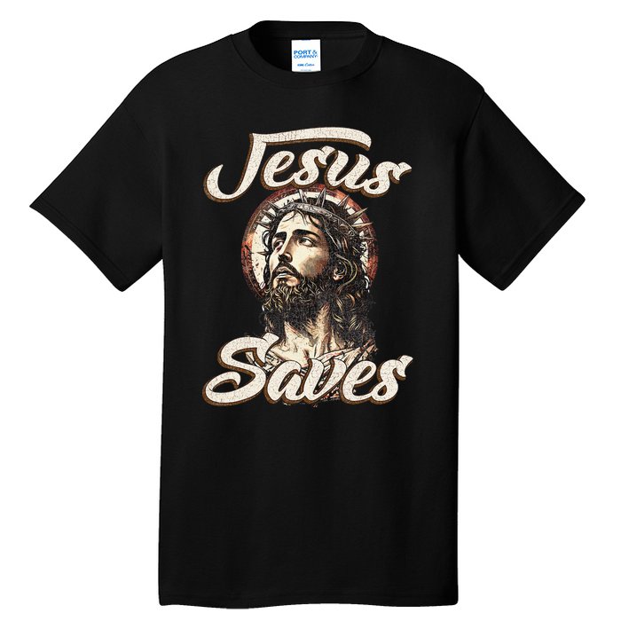 Jesus Saves Christian faith Religious God Believer Tall T-Shirt